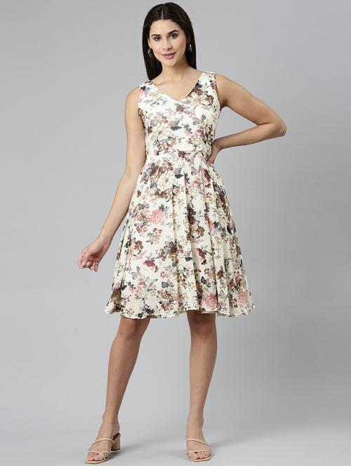 women's fit & flare floral dress - 19947725 -  Standard Image - 0