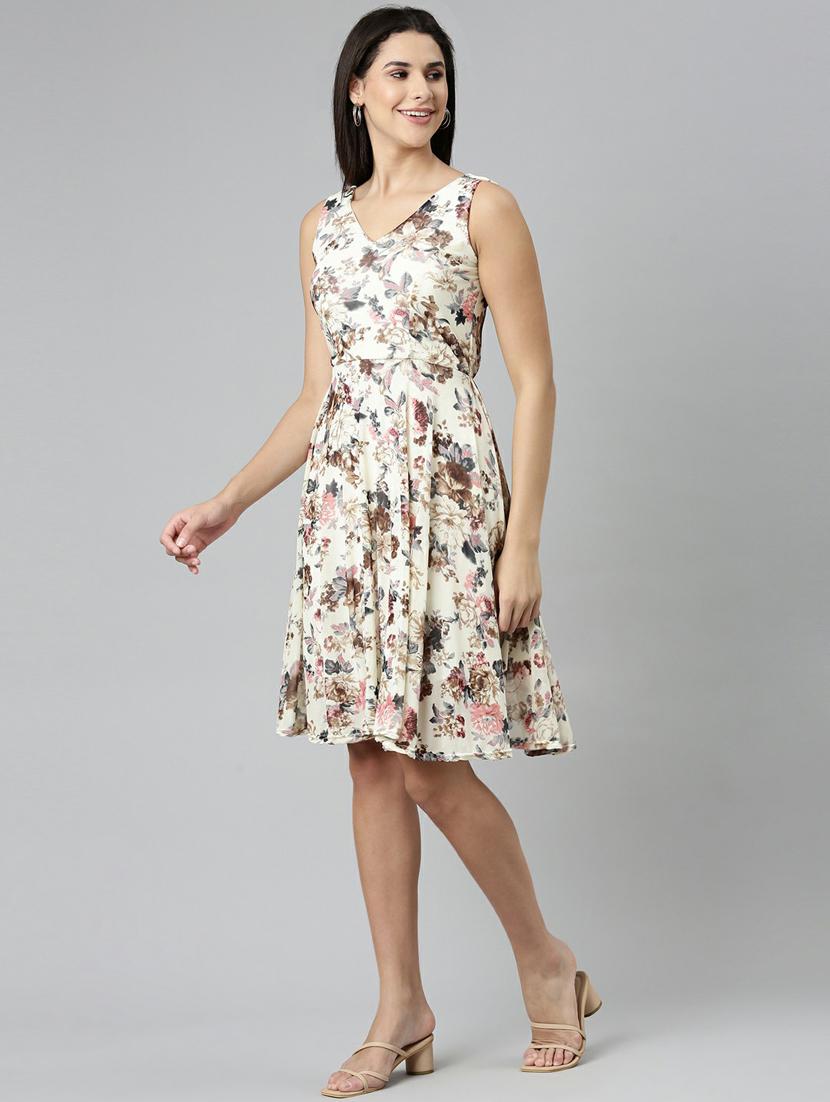 women's fit & flare floral dress - 19947725 -  Standard Image - 1