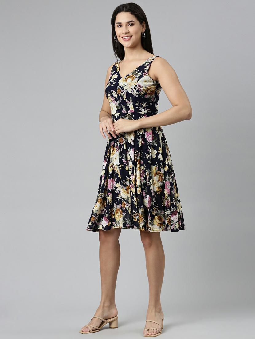 women's fit & flare floral dress - 19947726 -  Standard Image - 1