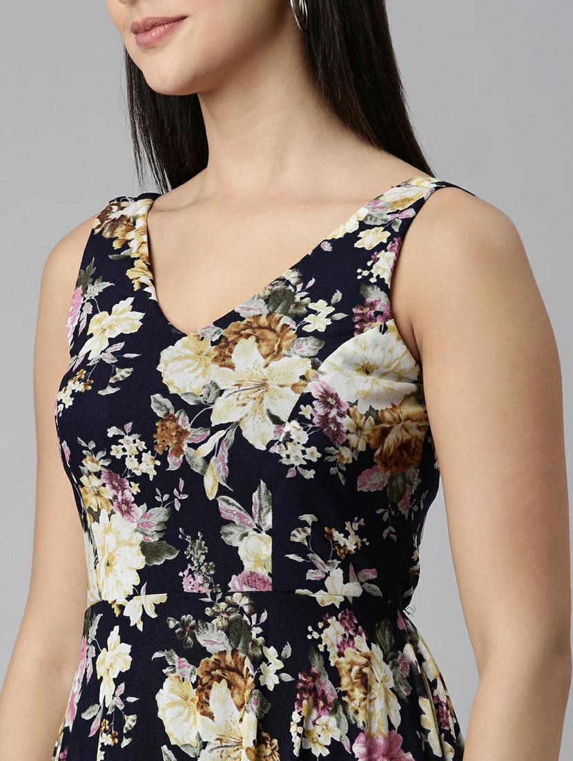 women's fit & flare floral dress - 19947726 - Standard Image - 6