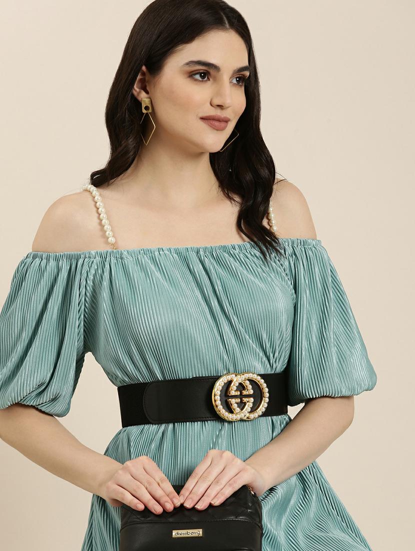 women's fit & flare solid dress - 19947741 - Standard Image - 4
