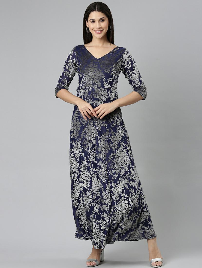 women's fit & flare printed dress - 19947775 -  Zoom Image - 0