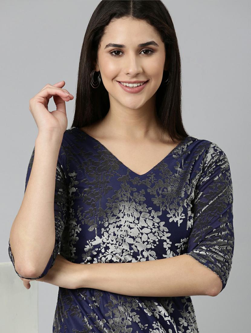 women's fit & flare printed dress - 19947775 - Standard Image - 4