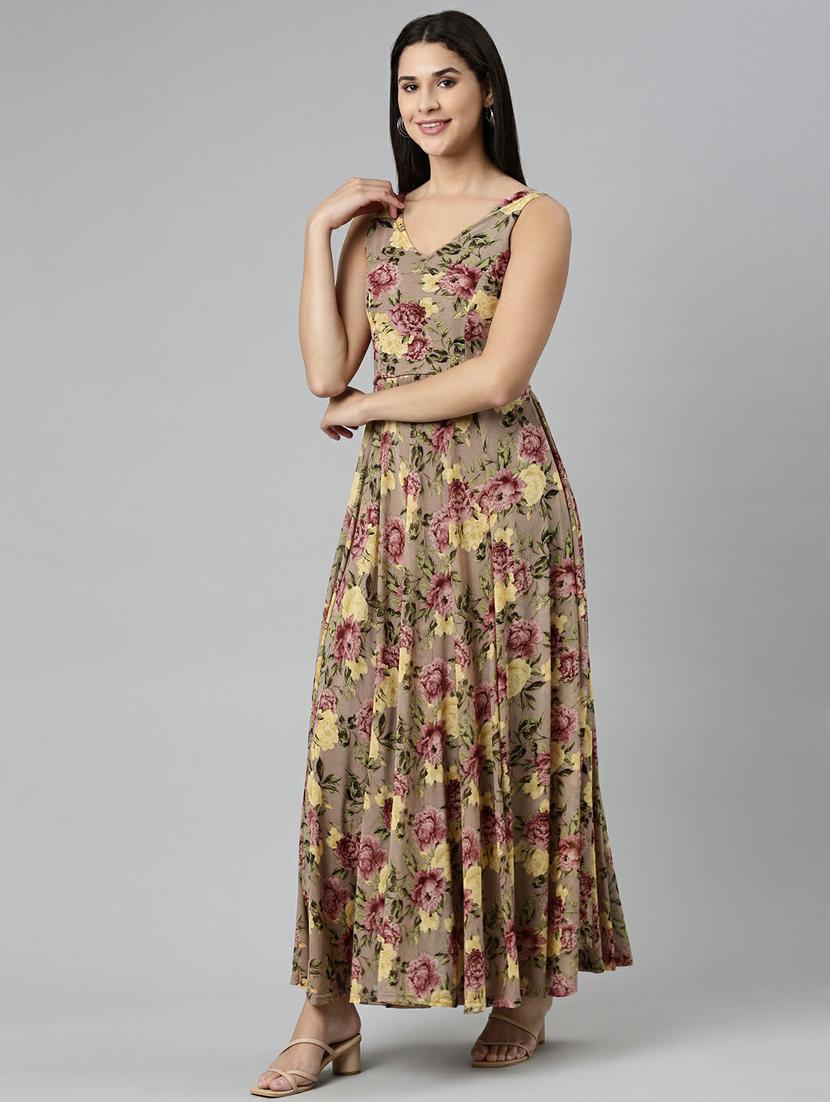 women's fit & flare floral dress - 19947781 -  Standard Image - 1