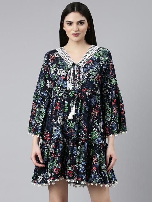 women's tiered dress floral dress - 19947794 - Standard Image - 0
