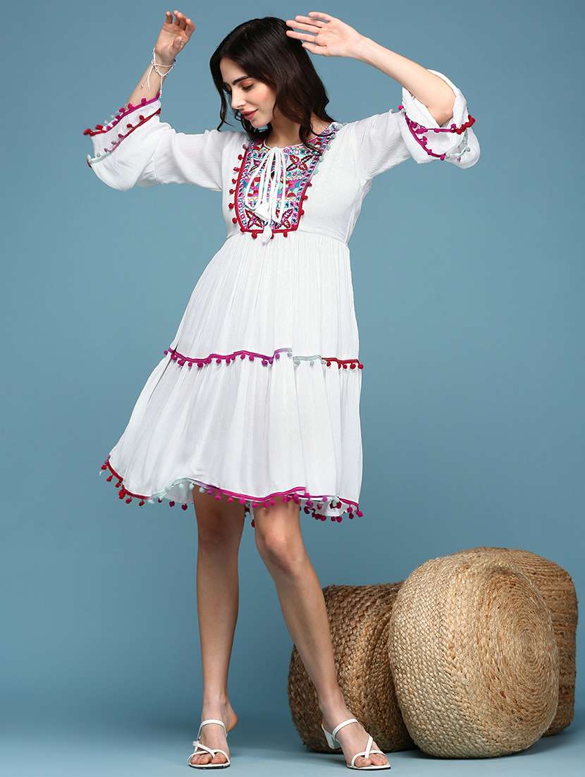 women's tiered dress mini dress - 19947795 -  Standard Image - 4