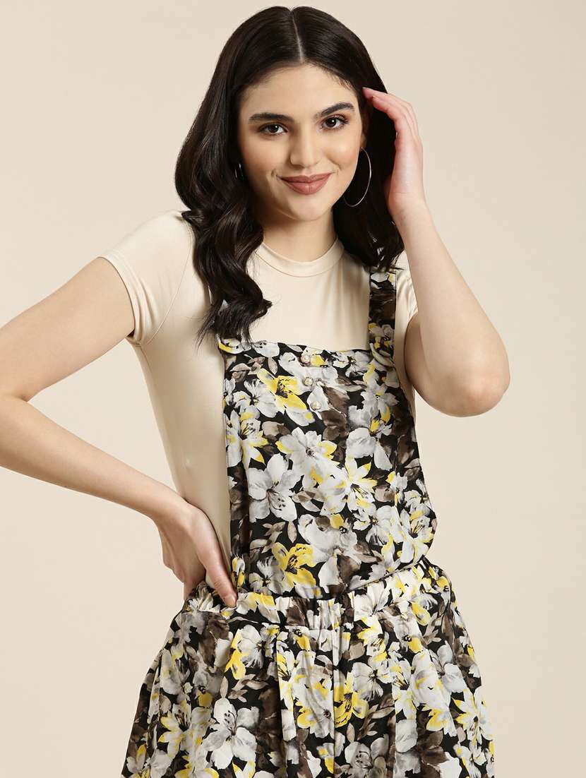 multi colored floral print dungaree  - 19947806 -  Standard Image - 4