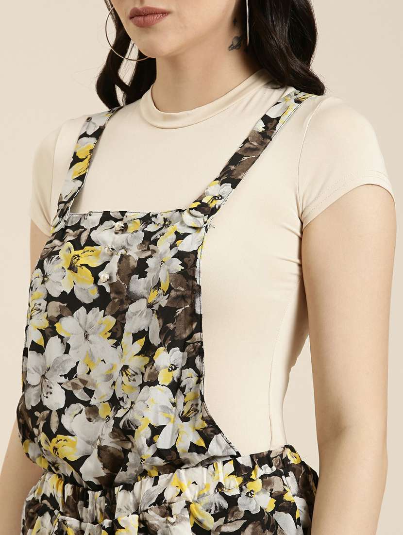 multi colored floral print dungaree  - 19947806 -  Standard Image - 6