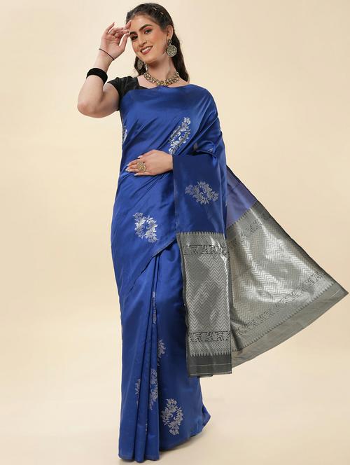 self designed banarasi saree with blouse - 19947899 - Standard Image - 0