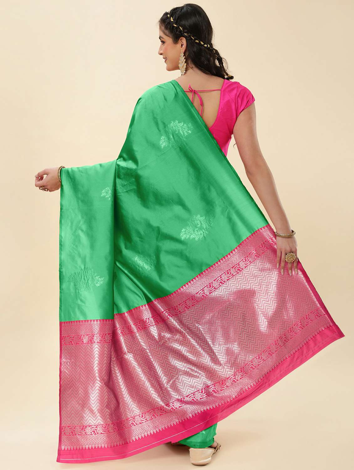 self designed banarasi saree with blouse - 19947900 - Standard Image - 1