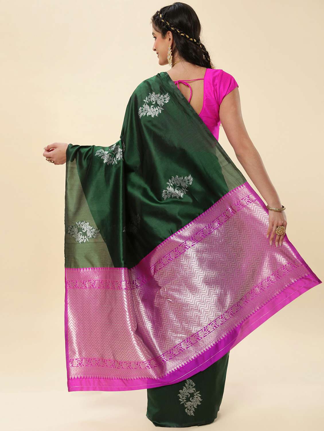 self designed banarasi saree with blouse - 19947903 - Standard Image - 1