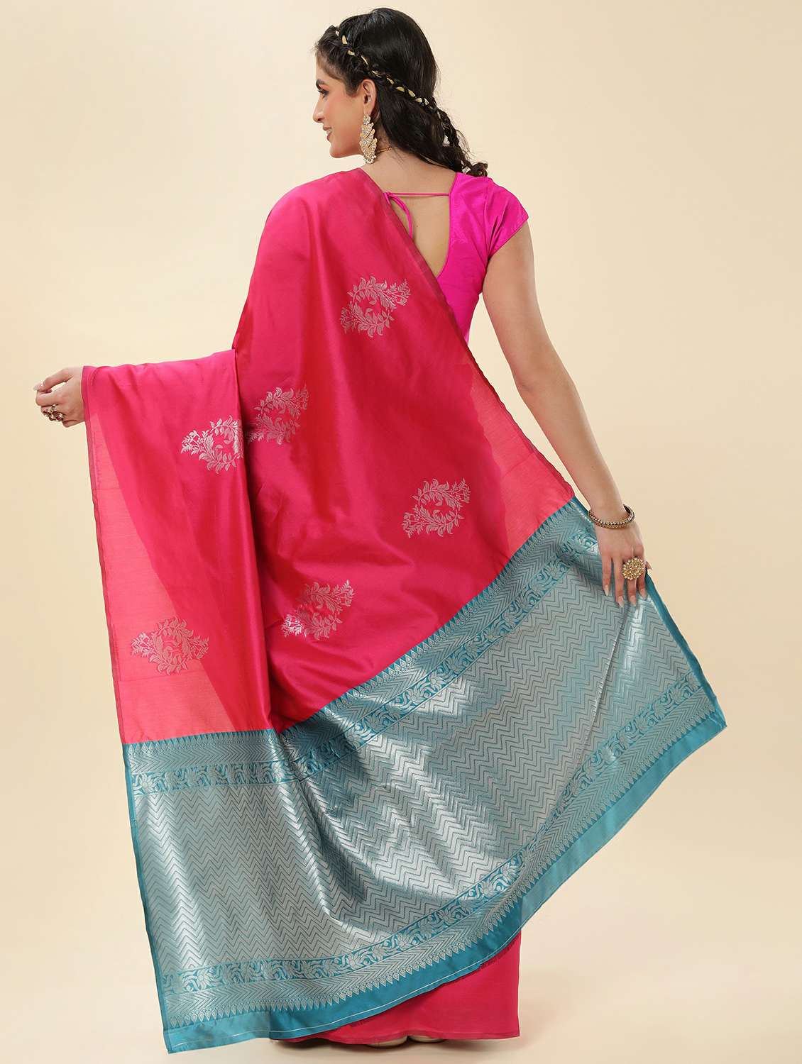 self designed banarasi saree with blouse - 19947904 - Standard Image - 1