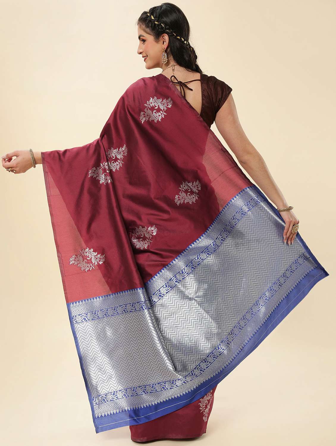 self designed banarasi saree with blouse - 19947908 -  Standard Image - 1