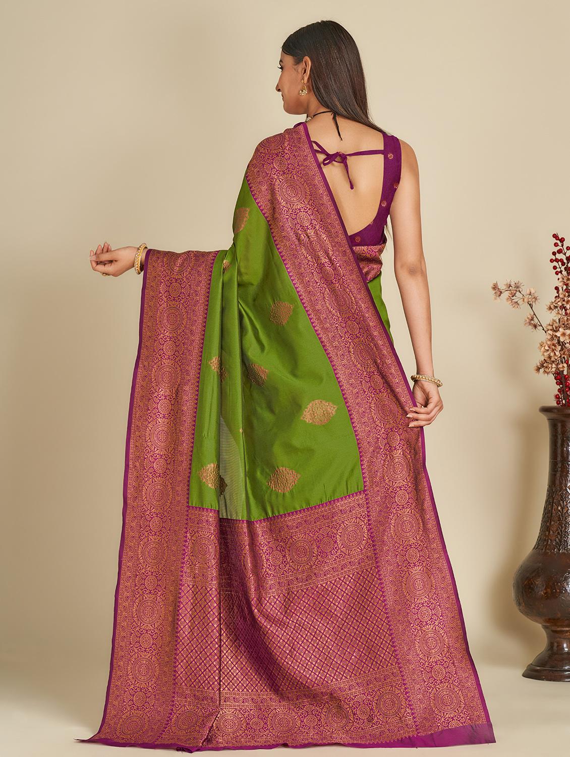 women's banarasi saree with blouse - 19947995 -  Standard Image - 1