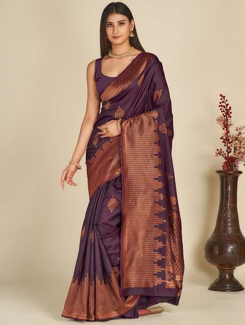 women's banarasi saree with blouse - 19947997 - Standard Image - 0