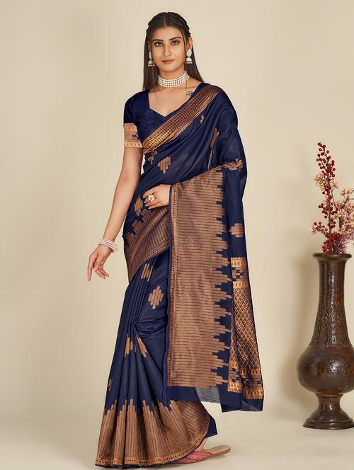 women's banarasi saree with blouse - 19948002 - Standard Image - 0