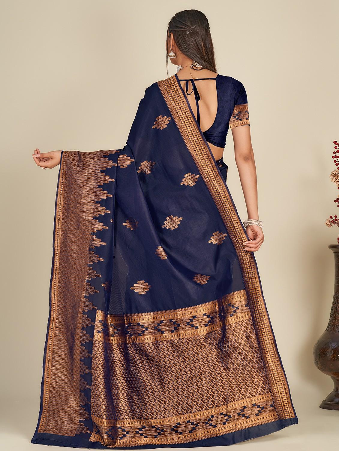 women's banarasi saree with blouse - 19948002 - Standard Image - 1