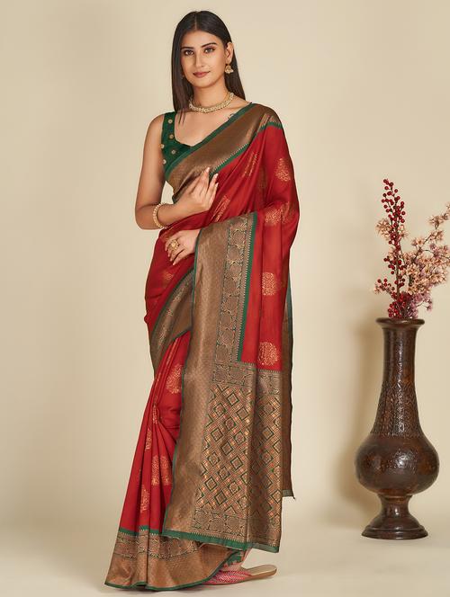 women's banarasi saree with blouse - 19948007 -  Standard Image - 0