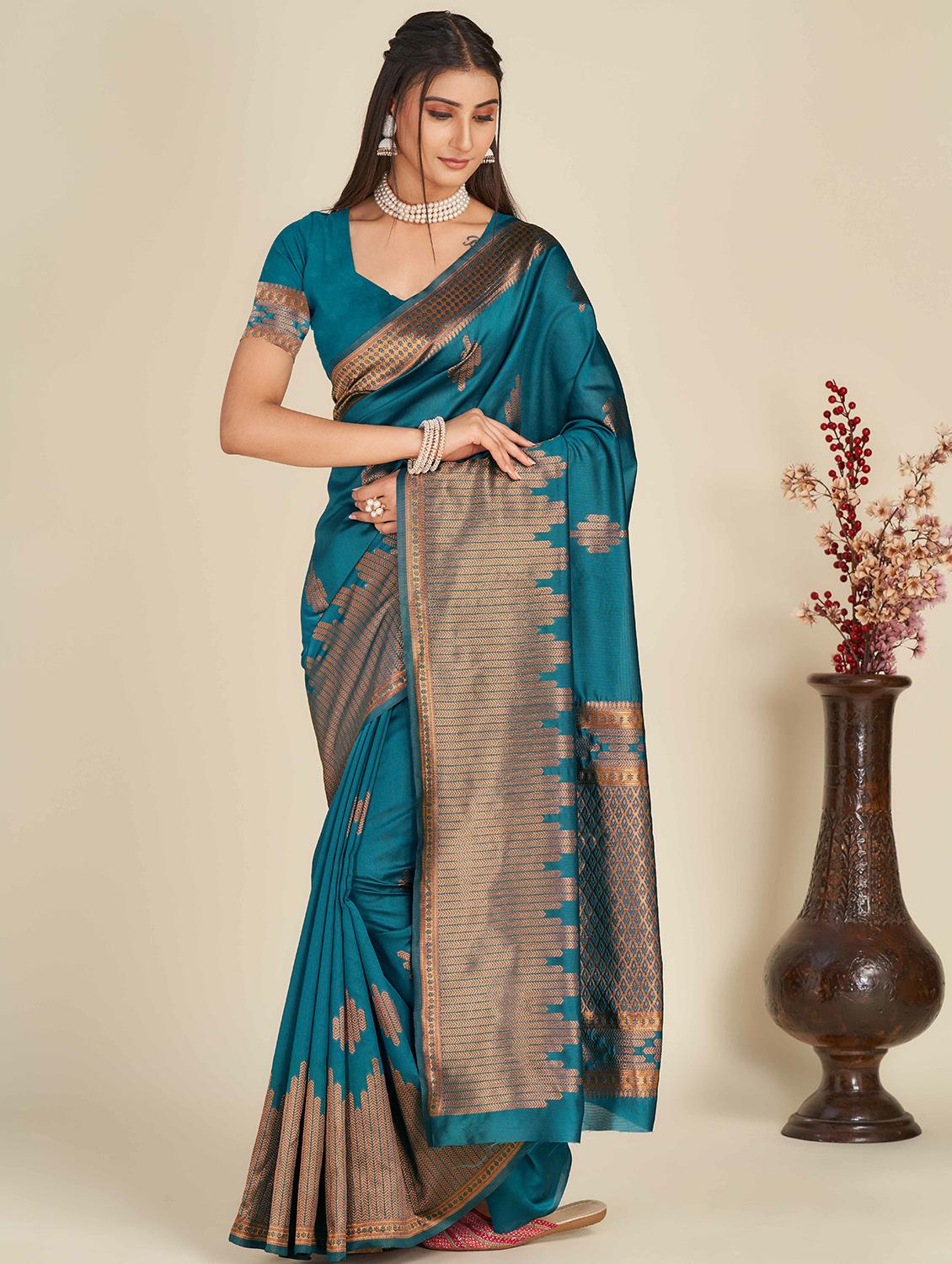 women's banarasi saree with blouse - 19948011 -  Zoom Image - 0