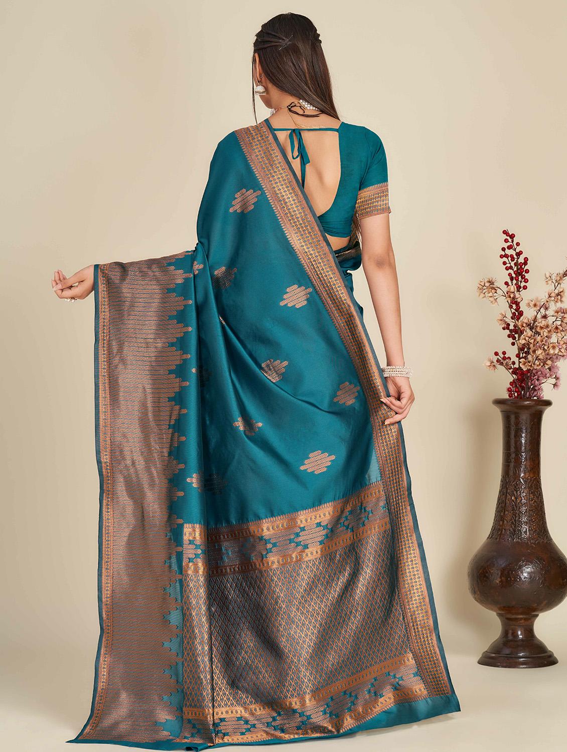 women's banarasi saree with blouse - 19948011 -  Standard Image - 1