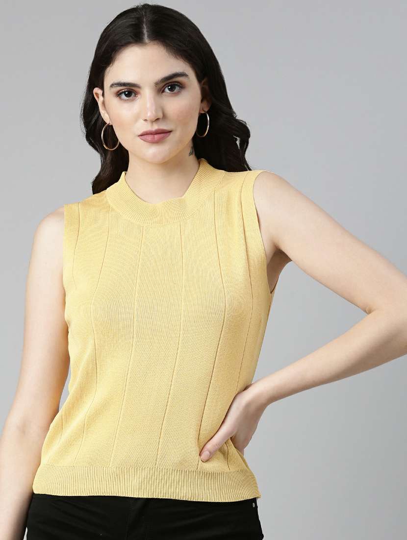 yellow acrylic regular top