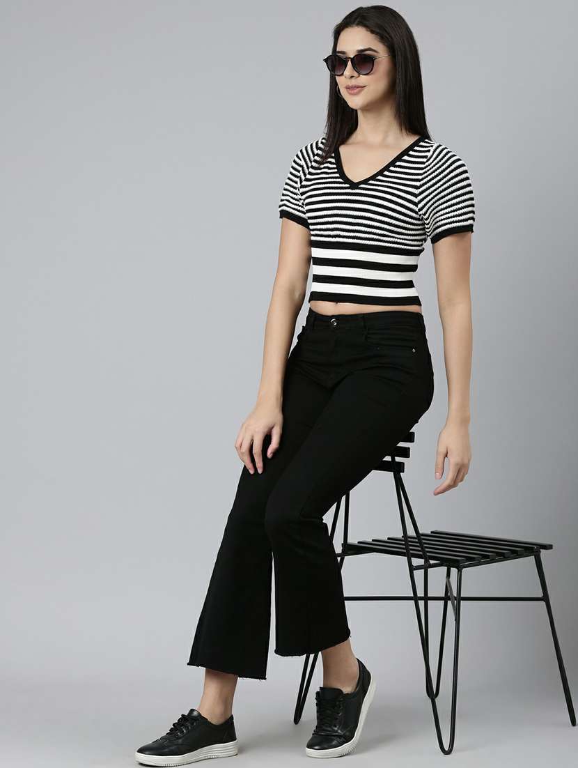 women's straight v neck top - 19948338 -  Standard Image - 4