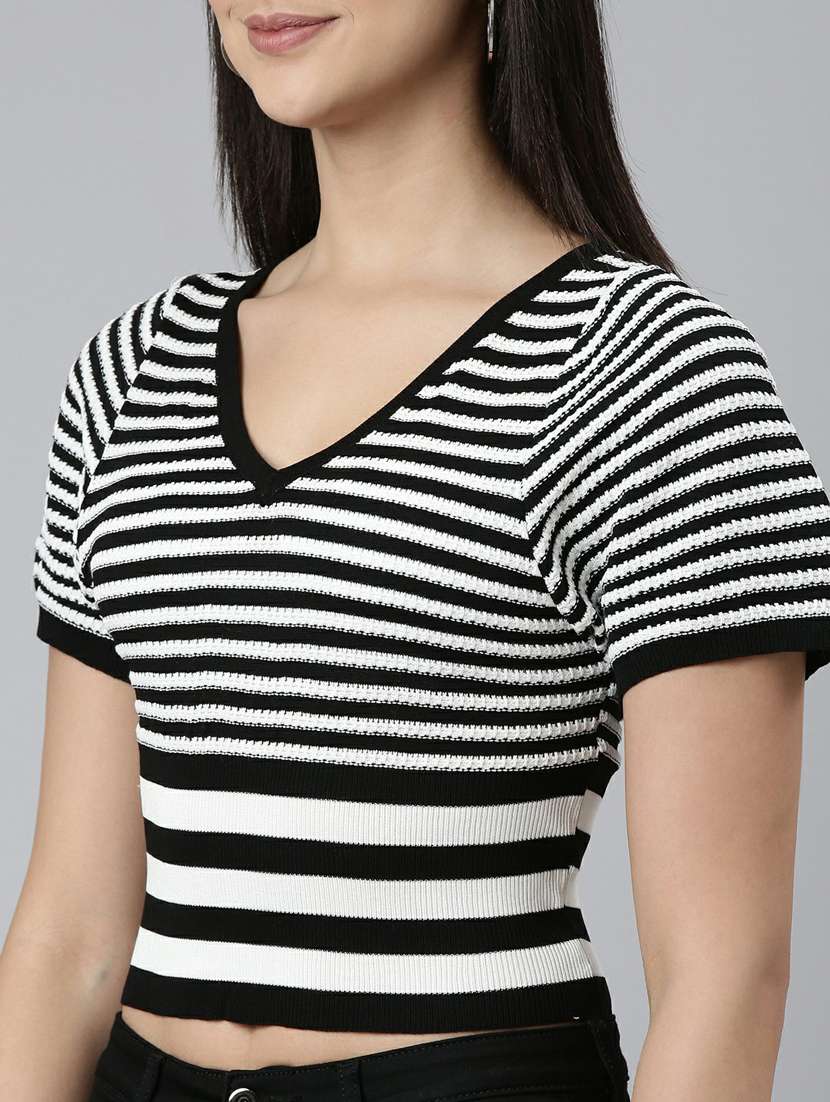 women's straight v neck top - 19948338 -  Standard Image - 6