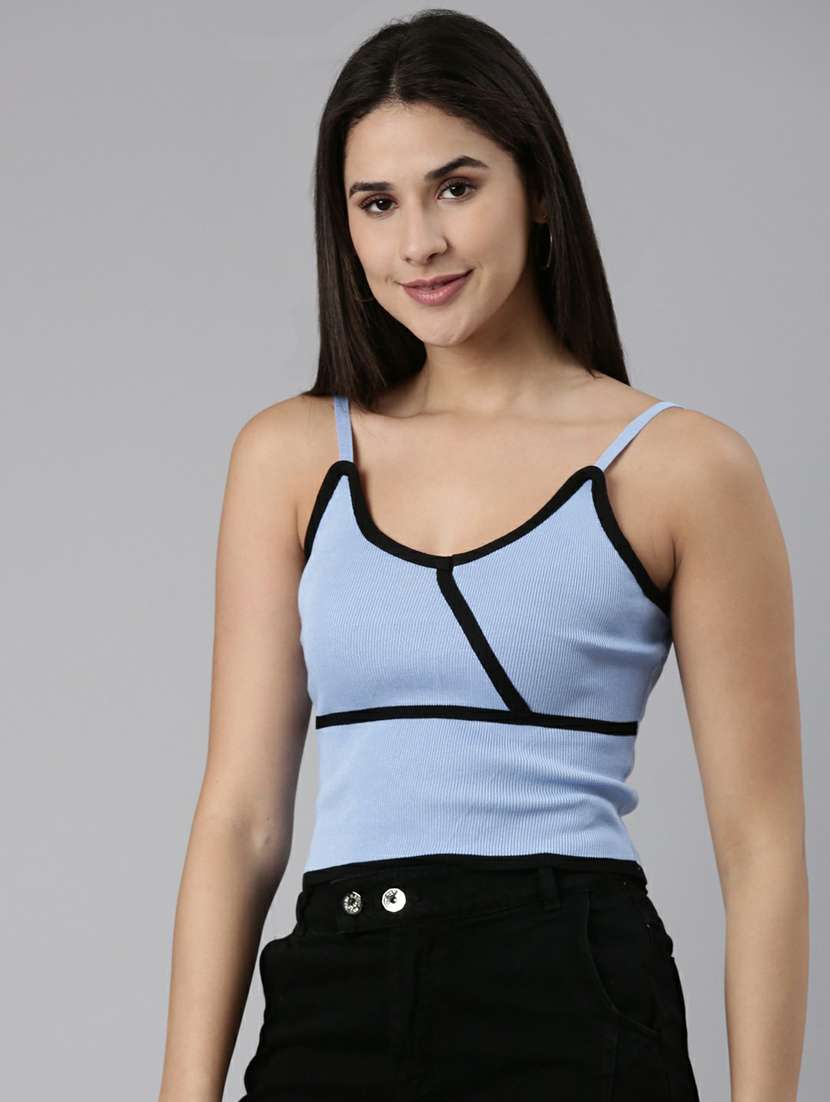blue acrylic tank top - 19948353 - Standard Image - 1