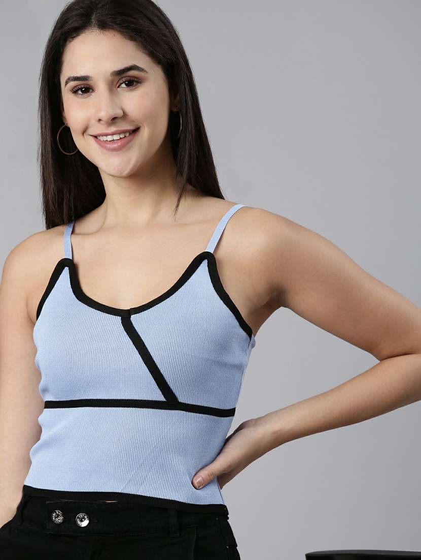 blue acrylic tank top - 19948353 - Standard Image - 4