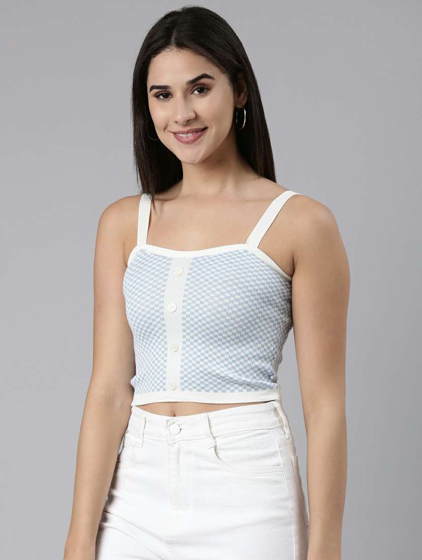 blue acrylic tank top - 19948362 - Standard Image - 1