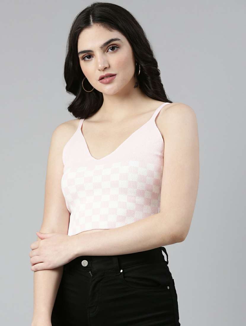 women's crop shoulder strap top - 19948398 -  Standard Image - 1
