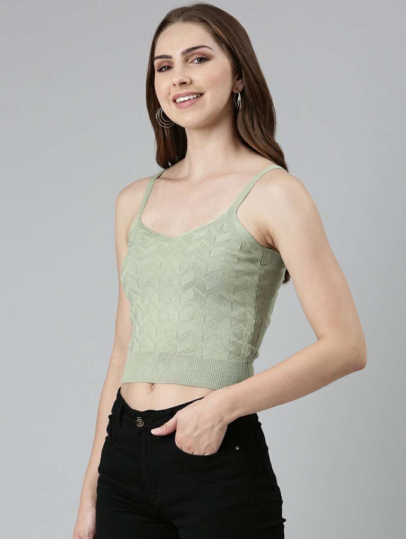 women's crop shoulder strap top - 19948399 -  Standard Image - 1