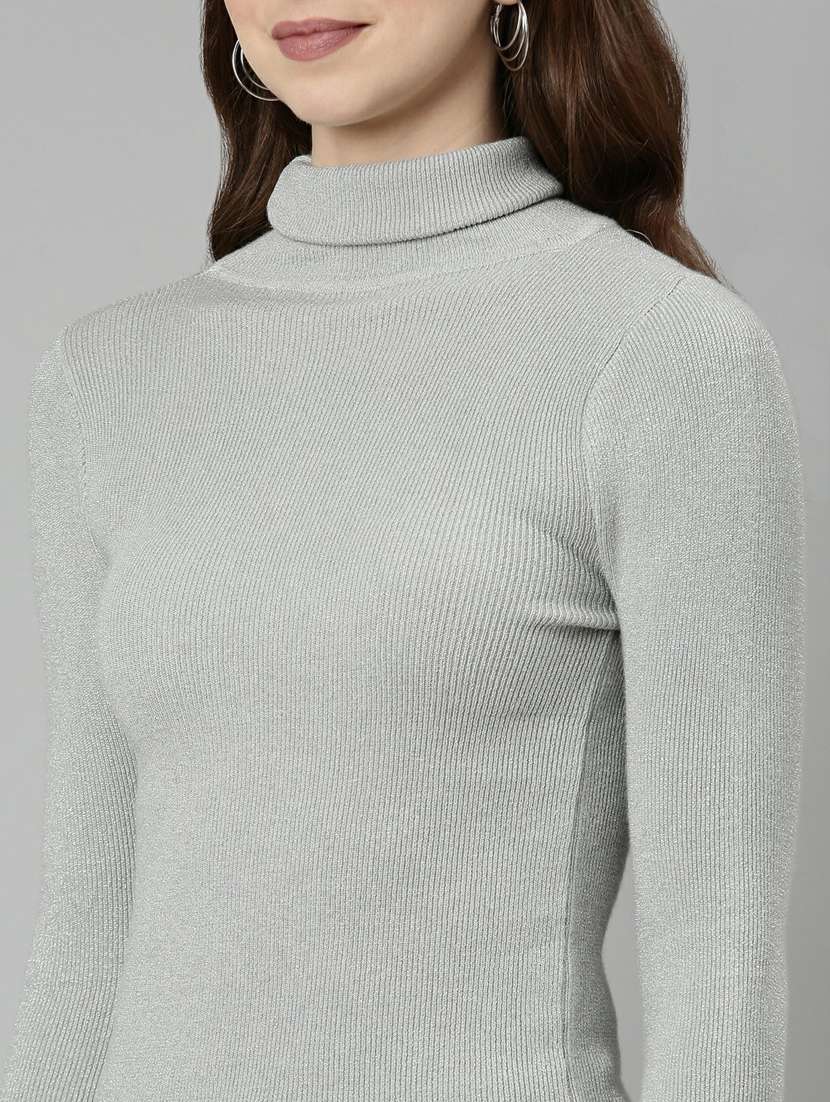 women's straight high neck top - 19948415 - Standard Image - 6