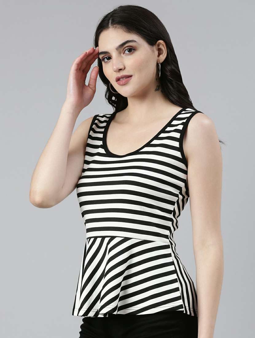 women's peplum scoop neck top - 19948417 -  Standard Image - 1