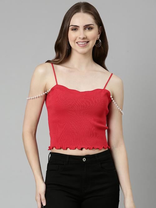 red acrylic tank  top - 19948451 -  Standard Image - 0