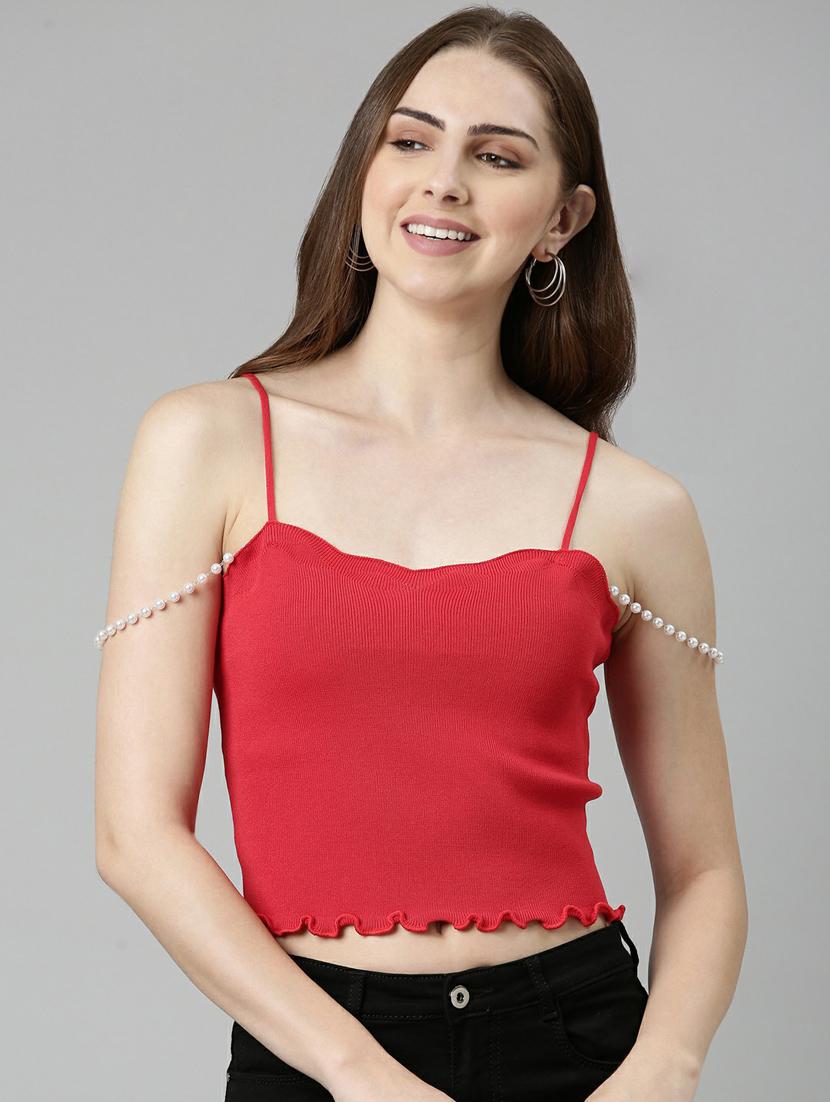 red acrylic tank  top - 19948451 -  Standard Image - 1