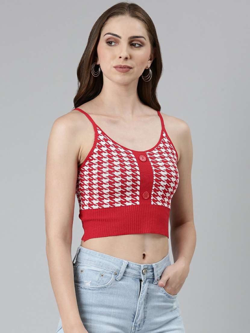 red acrylic tank  top - 19948461 -  Standard Image - 1