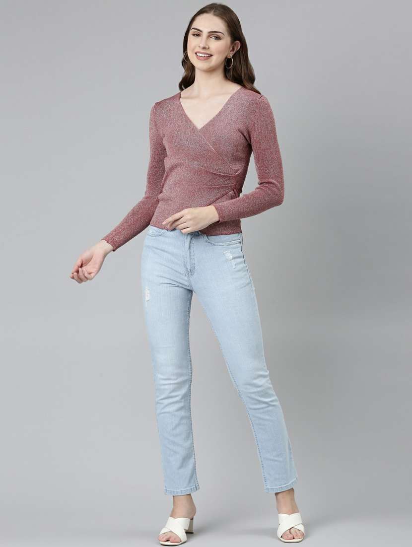 brown acrylic wrap top - 19948479 -  Standard Image - 4