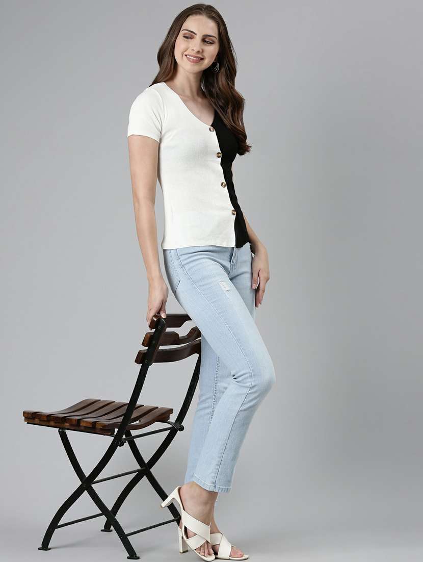 women's blouson v neck top - 19948488 -  Standard Image - 4