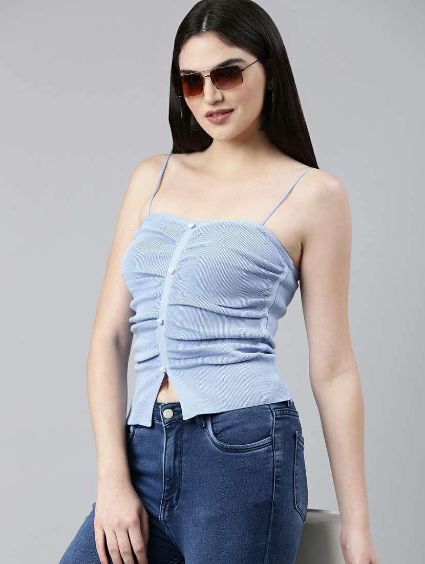 women's straight shoulder strap top - 19948504 - Standard Image - 1