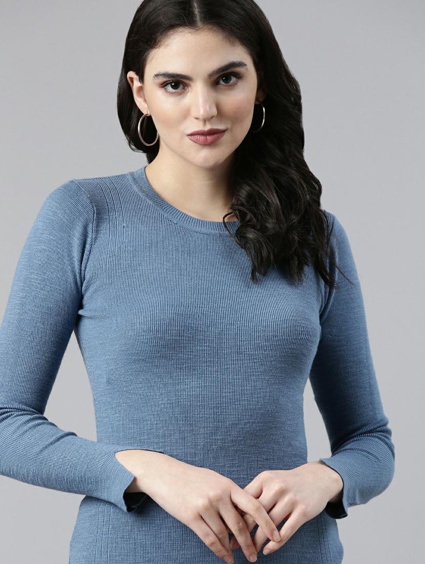round neck solid regular top - 19948543 -  Standard Image - 1