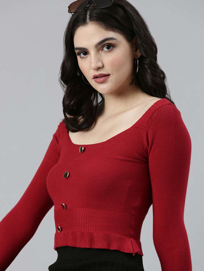 women's crop square neck top - 19948561 -  Standard Image - 1