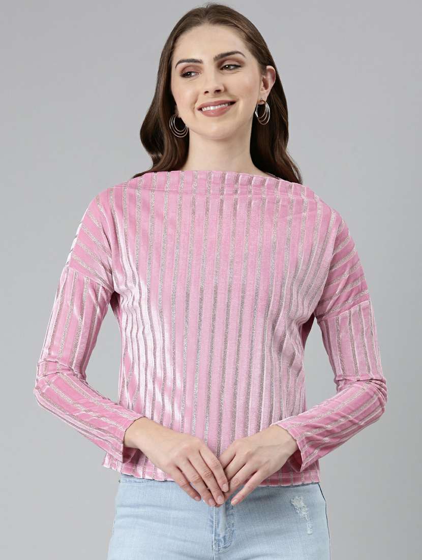 women's crop boat neck top