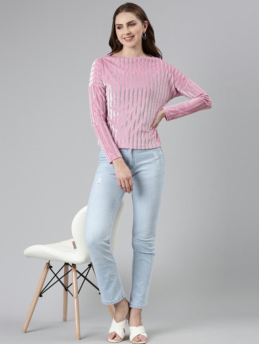 women's crop boat neck top - 19948580 - Standard Image - 4