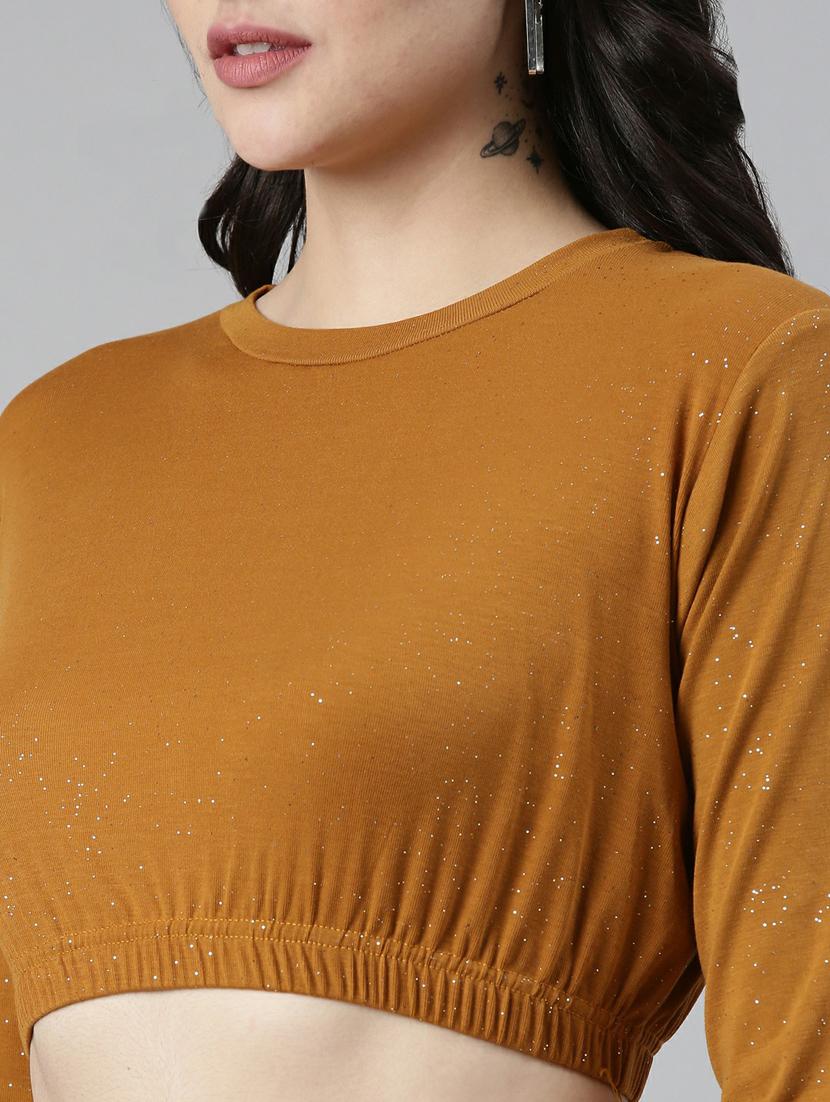 women's crop round neck top - 19948600 - Standard Image - 6