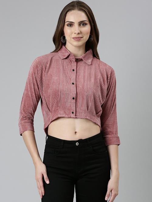 women's crop collared top - 19948602 -  Standard Image - 0