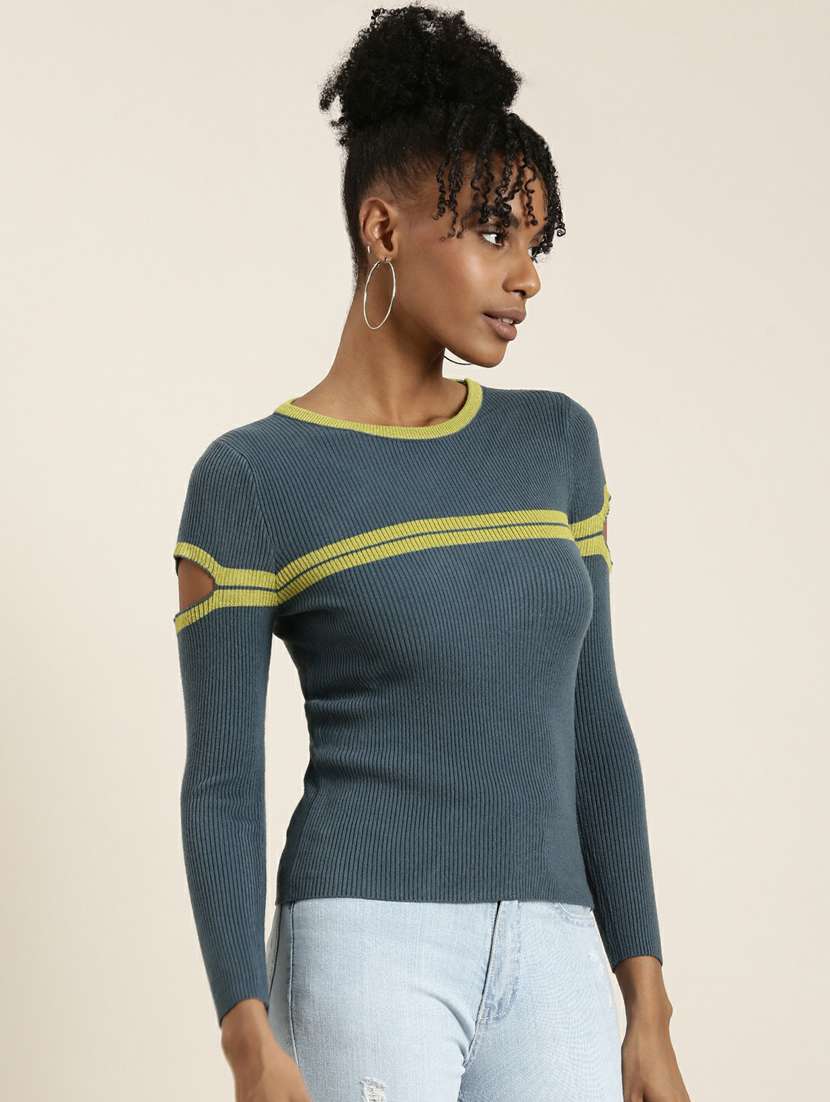 women's straight round neck top - 19948615 -  Standard Image - 1