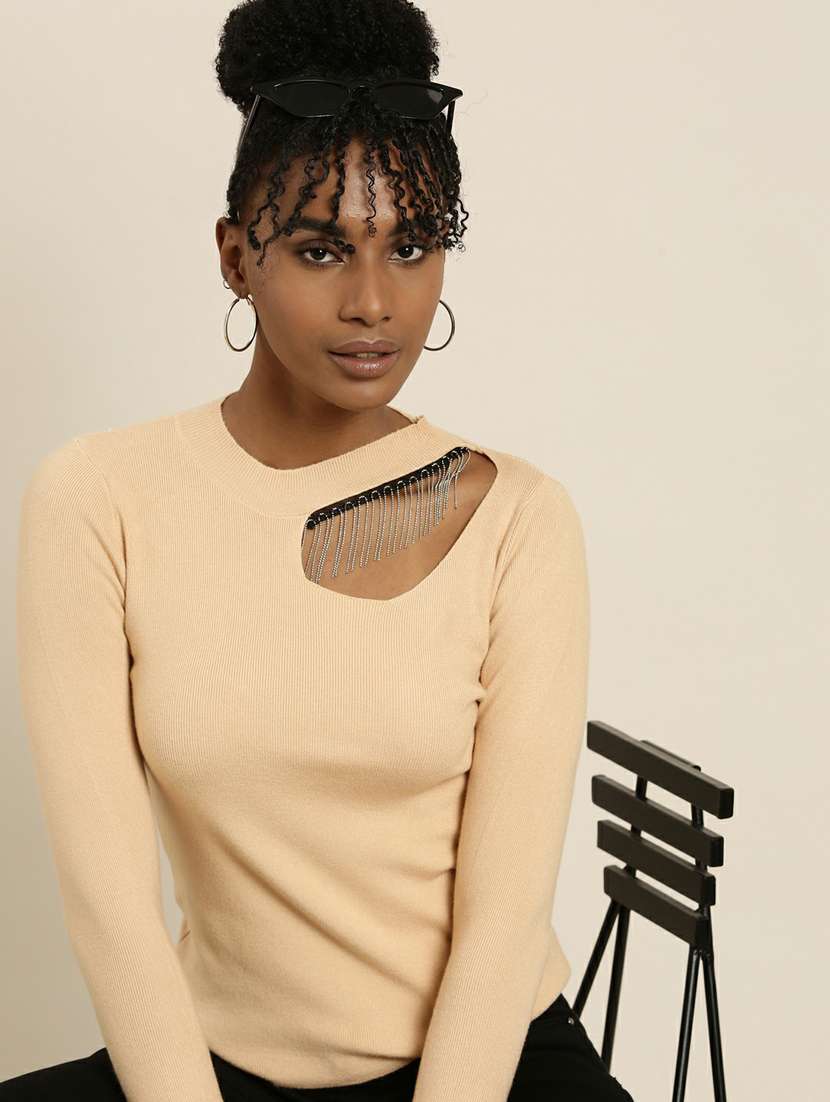 women's straight round neck top - 19948621 -  Standard Image - 1