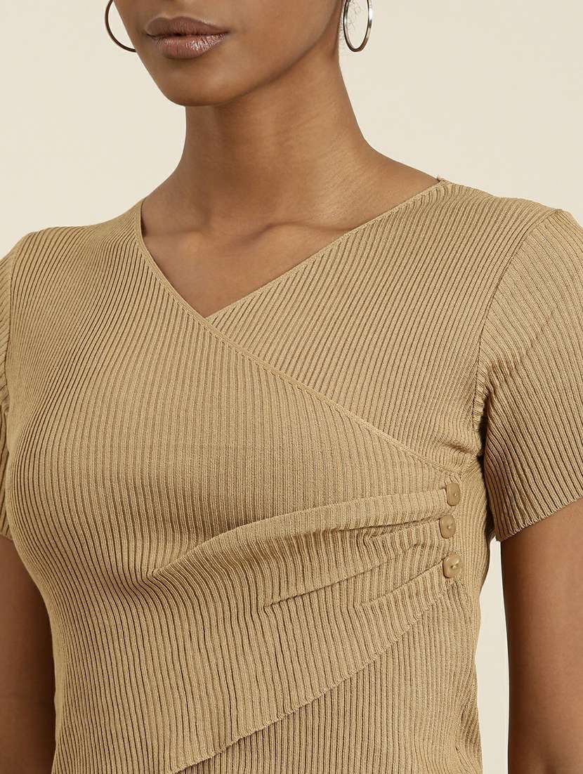 beige acrylic wrap top - 19948625 -  Standard Image - 6