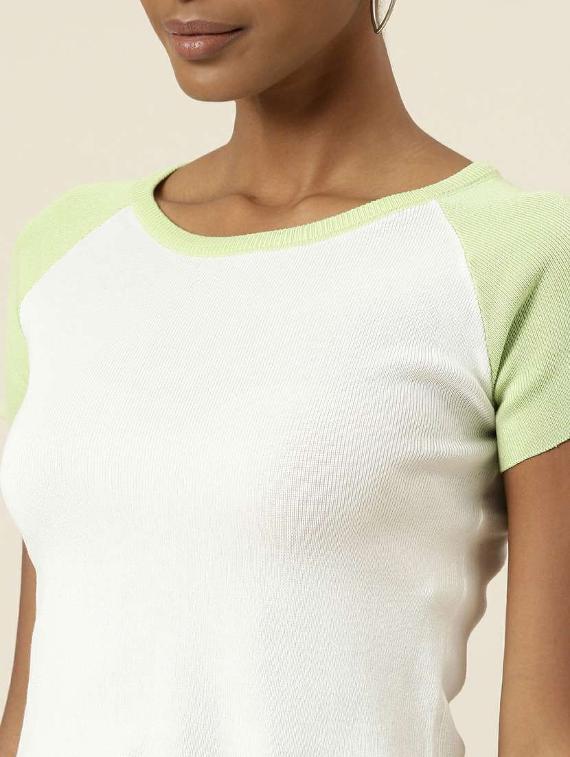 women's crop round neck top - 19948630 -  Standard Image - 6